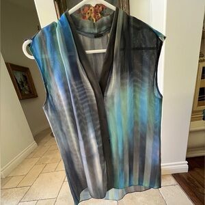 Elie Tahari Sleeveless Silk Blouse